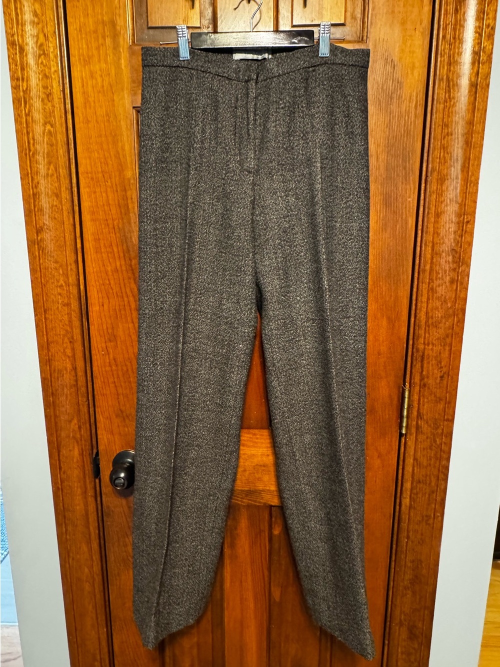 MaxMara Charcoal Gray Wool Tailored Dress Pants